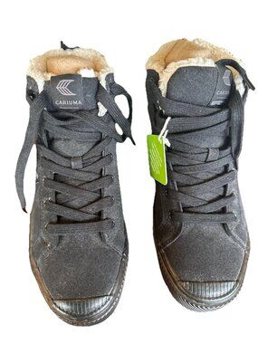 Cariuma OCA High Thermal Black Suede High Top Size 8